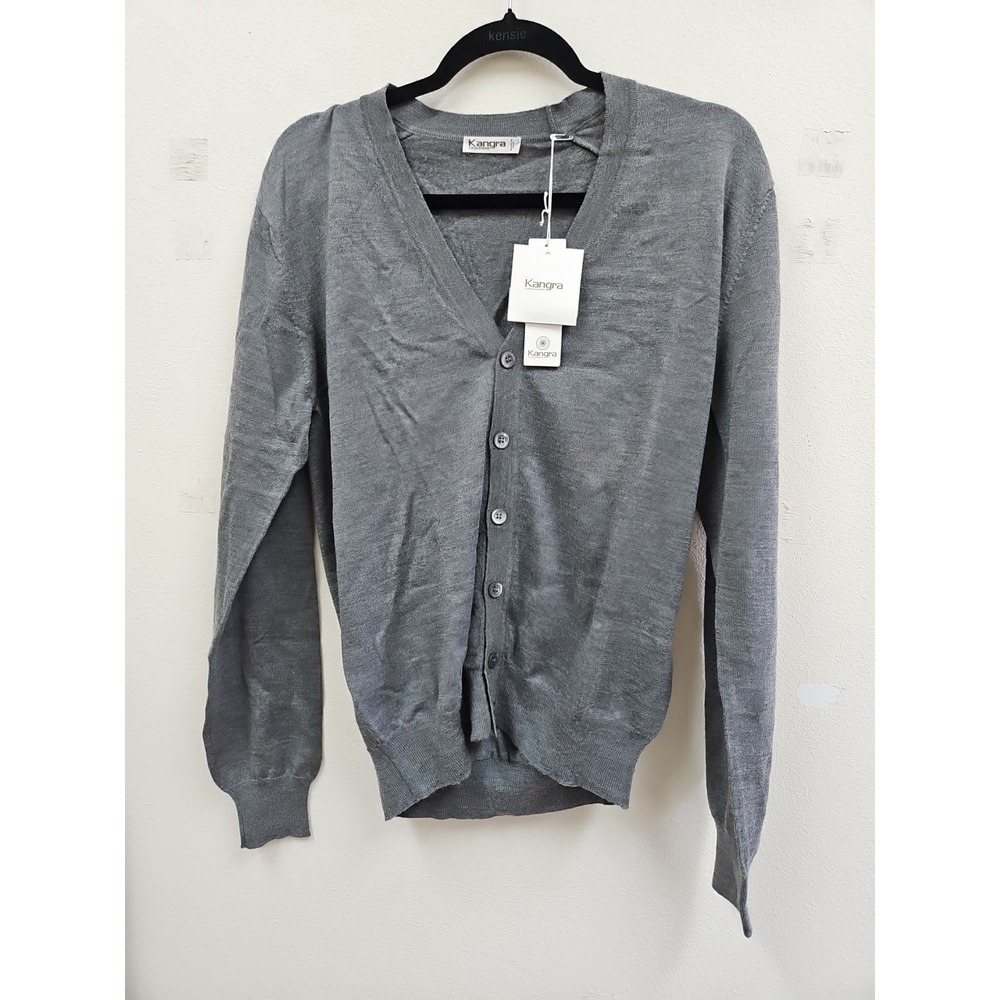 KANGRA Cashmere Merino Wool Silk Long Sleeve Cardigan Sweater Womens   Unisex 50